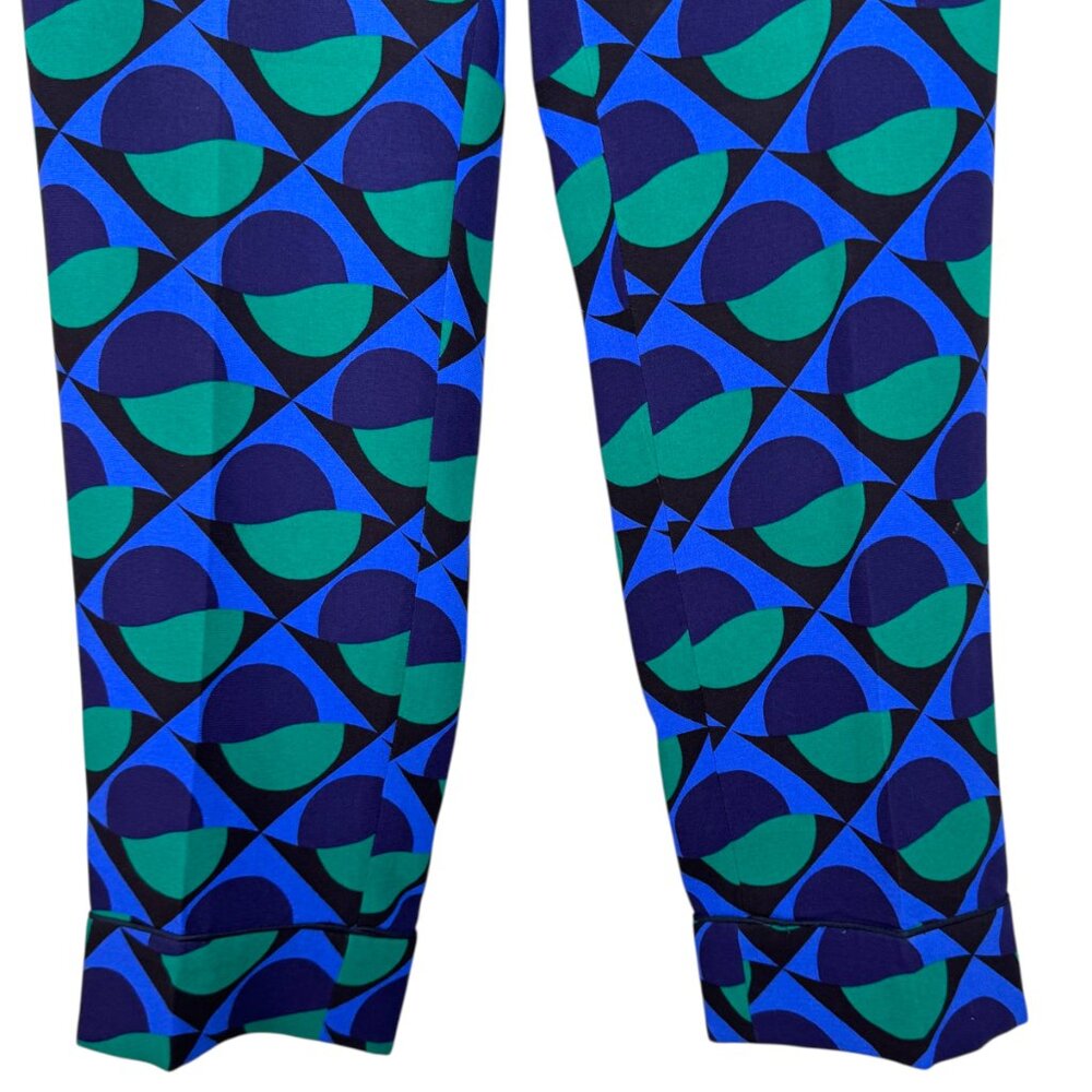 Marc Jacobs Blue and Teal patterned dress pants Size 8 - Picture 8 of 15